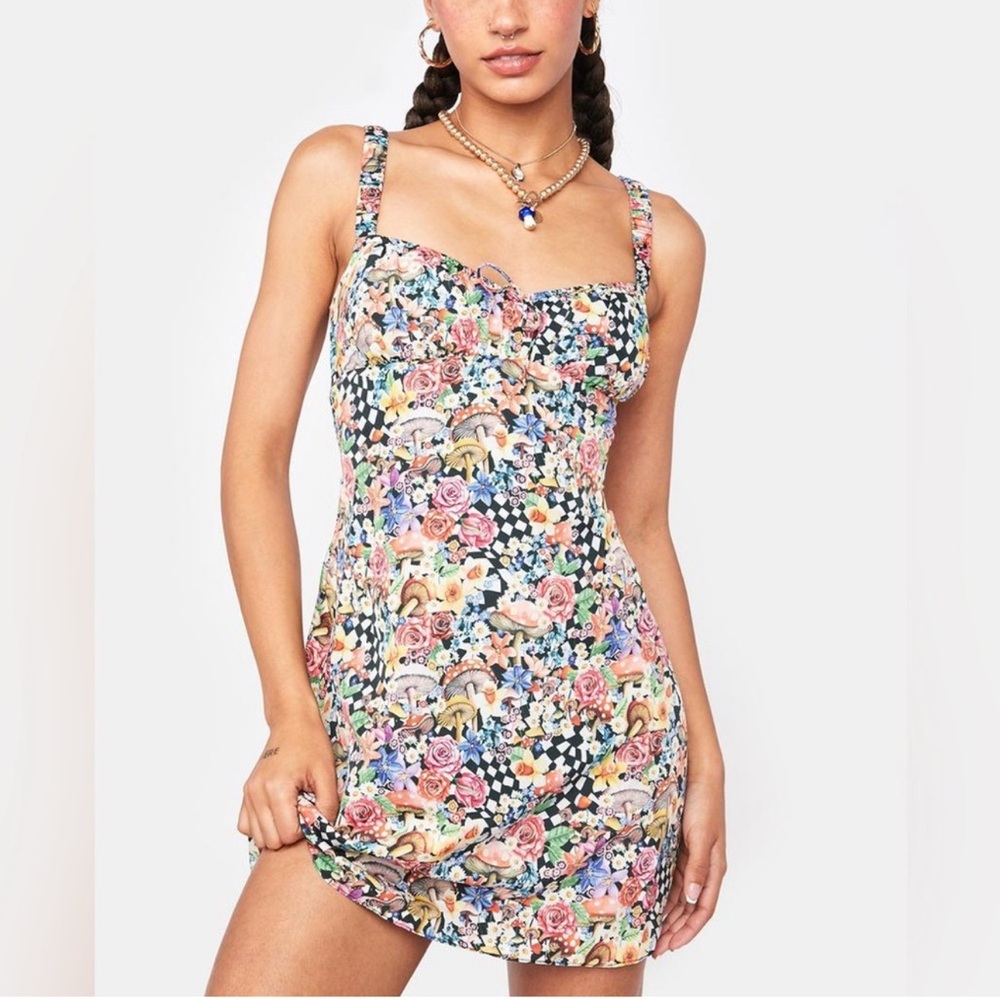FOR LOVE AND LEMONS JUNE MINI DRESS SIZE XSMALL